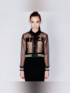 Lazy Oaf Nice Sheer Varsity Jacket